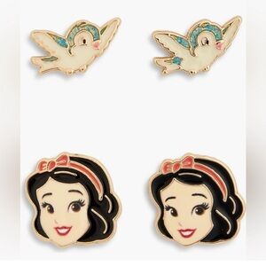 BaubleBar Disney Snow, White and birds set of four earrings NYT